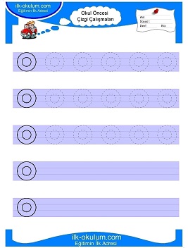 Çocuklar İçin Çizgi Çalışma Sayfaları 